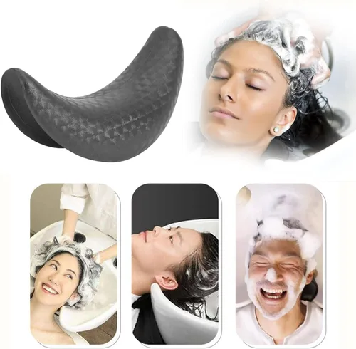 Miniatura 7 de Champú Bowl Neck Rest, cojín suave de PVC para salón y uso doméstico, negro