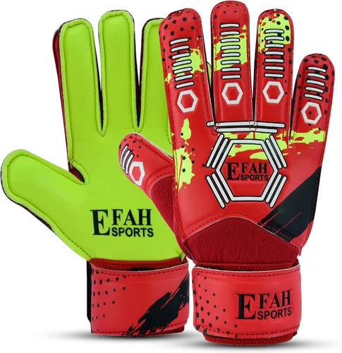 Miniatura 8 de Guantes de portero de fútbol para niños y jóvenes, guantes de portero de fútbol con palmas de agarre fuerte Azul/Blanco