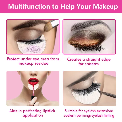 Miniatura 6 de TailaiMei 120 protectores de sombra de ojos, plantilla de sombra de ojos para evitar residuos de maquillaje, almohadilla de gel sin pelusa
