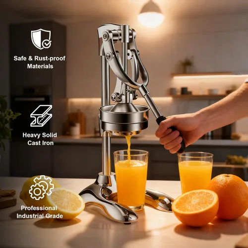 Miniatura 2 de Exprimidor de cítricos manual de alta resistencia, exprimidor manual profesional de hierro fundido, exprimidor de frutas, máquina exprimidora