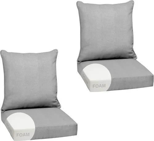 Miniatura 14 de Arden Outdoor Deep Seat Cushion Set, 24 x 24 pulgadas, Cojín para exteriores resistente al clima, a la lluvia y a la decoloración para silla, sofá