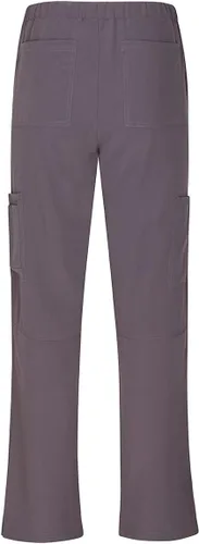 Miniatura 5 de Natural Uniforms - Conjunto fresco y elástico de ropa quirúrgica con camisa cuello en V y pantalón cargo para mujer, tallas regulares y pequeñas