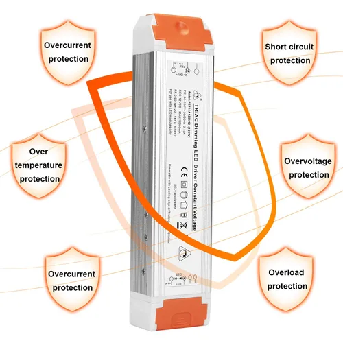 Miniatura 8 de Controlador LED regulable de 120 W, 12 V, funcionamiento silencioso, universal, regulado, 12 V CC, fuente de alimentación regulable, transformador