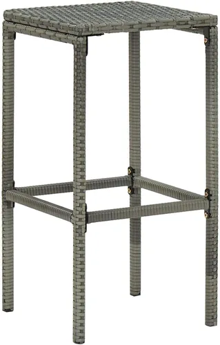 Miniatura 9 de Ensemble de Bar de Jardin 9 Pièces en Bois d'Acacia Massif Gris, Table Rectangulaire et 8 Tabourets avec Coussin Amovible Pour Terrasse, Jardin, Grey