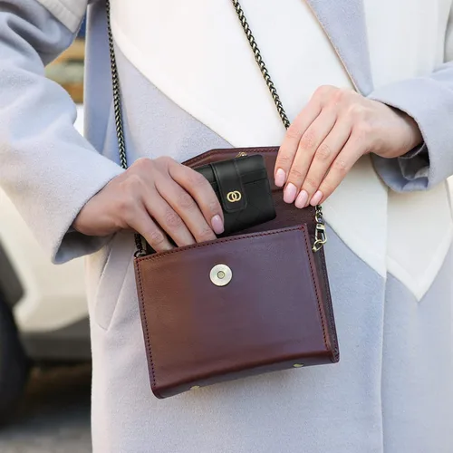 Miniatura 6 de Unaone Cartera pequeña para mujer, cartera de cuero con ventana de identificación y bolsillo para monedas con cremallera, Negro -, Moda