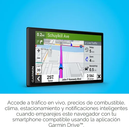 Miniatura 6 de Garmin DriveSmart 66, navegador GPS para automóvil de 6 pulgadas con mapas brillantes y nítidos de alta resolución y asistencia de voz Garmin