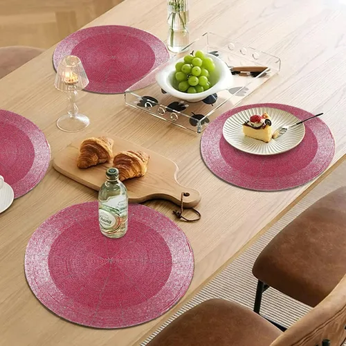Miniatura 12 de Cargador Redondo con Cuentas de 13", Blanco, Mantel Decorativo para Mesa de Comedor, Cargador Brillante para Fiestas y Navidad, Decoración de Mesa