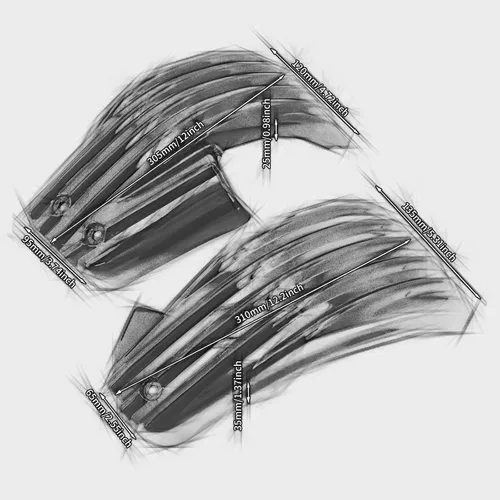 Miniatura 6 de Cubiertas de carenado lateral de batería izquierda y derecha para Harley M8 Softail Breakout Fat Boy FXBR FXBRS 2018-2023 Negro