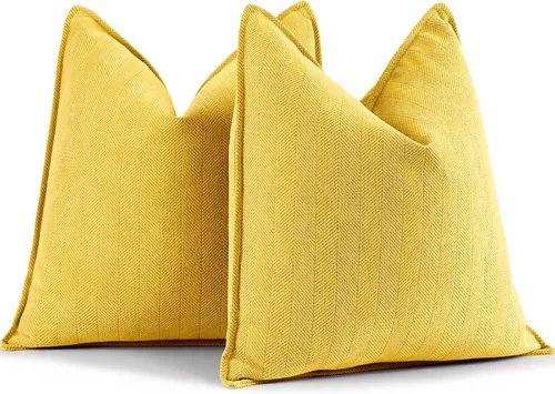 Miniatura 50 de ZWJD Fundas de Almohada para Lanzar de Color Rust 18x18 Juego de 2 Fundas de Almohada de Chenilla con Diseño Elegante Fundas de Almohada Decorativas