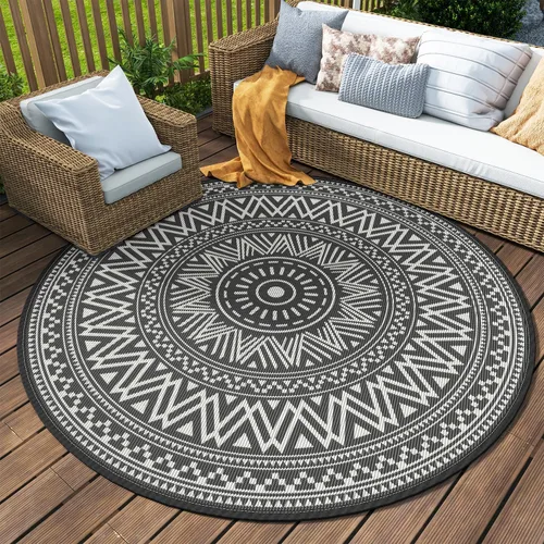 Miniatura 11 de MontVoo Alfombra de exterior impermeable de 5 x 8 pies, para patio al aire libre, pajita de plástico reversible, alfombra de exterior para caravana