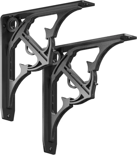 Miniatura 11 de Starby Angel Oak - Kit de soporte de estante resistente, 8 x 8 pulgadas, juego de dos soportes de metal para estanterías, estantes de madera, repisa