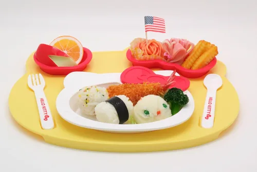 Miniatura 2 de OSK Sanrio Hello Kitty - Juego de platos y cubiertos para niños KP-18