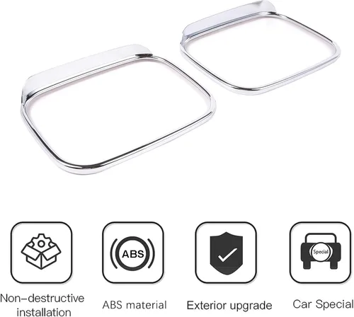 Miniatura 7 de Compatible con Hummer H2 2003-2009 - Espejo retrovisor de lluvia, espejo retrovisor, cejas de lluvia para accesorios Hummer H2 2003-2009 (negro)