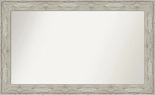 Miniatura 333 de Amanti Art Espejo de baño plateado para sobre fregadero, 28 x 47 pulgadas, espejo rectangular de plata imperial, marco de madera tradicional de gran