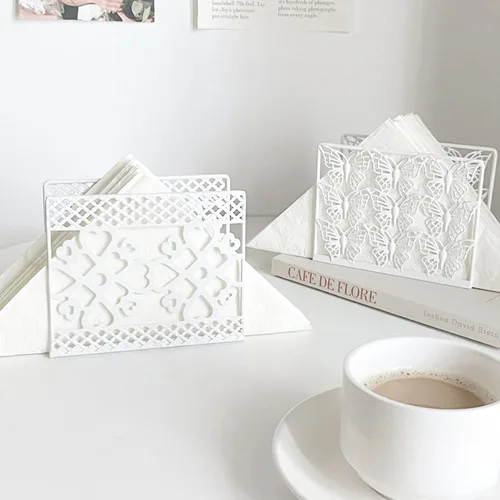 Miniatura 4 de Servilletero para mesa, marco de metal de mariposa, soporte de decoración de mesa de comedor, dispensador de servilletas ideal para mesas de cocina