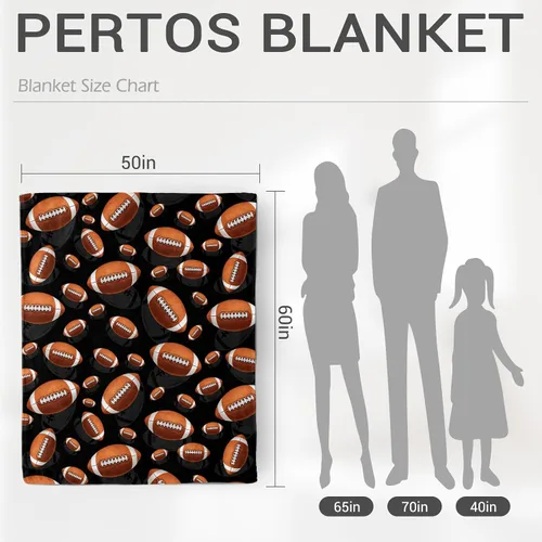 Miniatura 4 de Jekeno Manta de fútbol americano, regalos para niños, hijos, hombres, papá, marido, cumpleaños, Navidad, fiesta, decoración temática deportiva