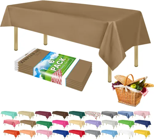 Miniatura 57 de Zimpleware - Mantel redondo de plástico para fiestas de 213 cm (84 pulgadas) de diámetro (paquete de 1, 6 y 12 unidades)