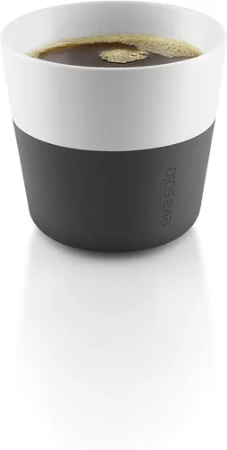 Miniatura 16 de Eva Solo 2 Tazas Tumbler de Espresso Tazas de Café Tumbler de Porcelana de 3 oz con Agarre Recubierto de Silicona Diseño Danés, Funcionalidad