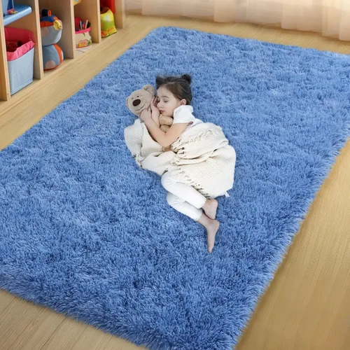 Miniatura 59 de qulint Alfombras de área de 5 x 7 pies para sala de estar, alfombra suave y esponjosa para dormitorio, alfombra de habitación de niños grandes, Gris