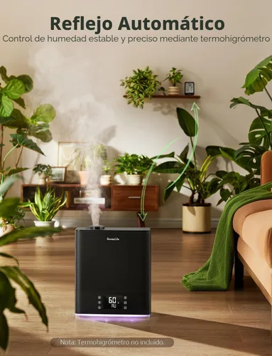 Miniatura 3 de GoveeLife Humidificadores Inteligentes para Dormitorio Habitación Grande, Humidificador de Aire WiFi de Niebla Fría de Llenado Superior de 6L, Modo