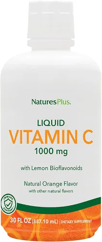 NaturesPlus Vitamina C líquida - 1000 mg, 30 fl oz - con bioflavonoides de limón - Vegetariano, sin gluten - 30 porciones