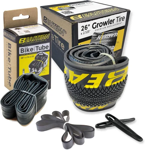 Miniatura 17 de Eastern Bikes Growler Neumático 26 x 2.125 pulgadas Kits de repuesto de neumáticos con o sin tubos interiores. Incluye herramientas. Se adapta a