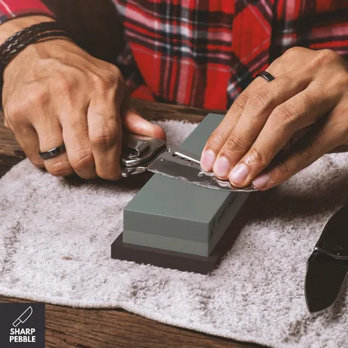 Miniatura 8 de Sharp Pebble Dos Lados 400/1000 Grit Cuchillo Afilar Piedra y Carpintería Doble Grit Afilar Piedras Grano 400 & 1000