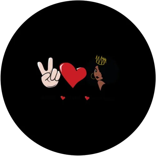 Miniatura 3 de Peace Love Melanina Black History Month BLM Afro Queen Cute PopSockets intercambiables PopGrip