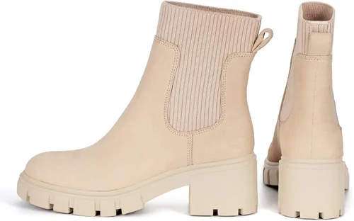 Miniatura 4 de Rihero Botas Chelsea para mujer con suela de lengüeta y tacón grueso elástico