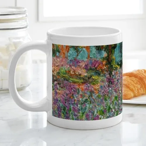 Miniatura 3 de CafePress Irises In Monets Garden At - Taza de café de cerámica de 20 onzas