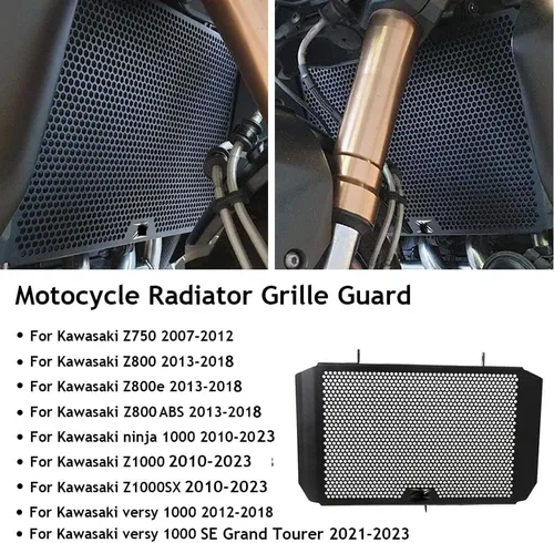 Miniatura 2 de Z750 Z800 Z1000 - Cubierta protectora para parrilla de radiador de motocicleta para Z750 2007-2012 Z800 / ABS/Z800E 2013-2018 Z1000SX 2010-2023