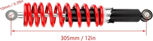 Miniatura 2 de Amortiguador de suspensión de puntal delantero de 12.008 in para scooter de kart de bicicleta cuádruple, cuerpo de aleación de aluminio, orificio
