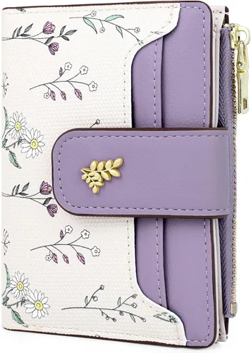 Miniatura 16 de Farcauo Cartera para Mujer delgada con Flores Kawaii, Carteras para Mujeres, Cartera Linda y delgada para Mujeres, Contemporáneo