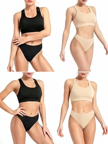 Miniatura 2 de GRANKEE - Tangas sin costuras transpirables para mujer, tangas que no se marcan, paquete de ropa
