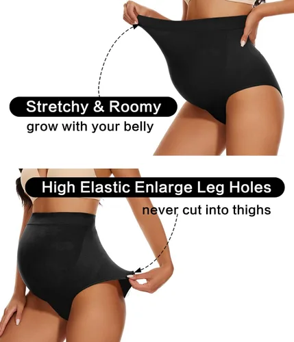 Miniatura 4 de Fajas de maternidad sin costuras, bragas con soporte para el vientre para vestidos y pantalones, ropa interior de embarazo de cintura alta, S-XXXL