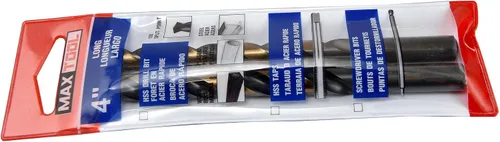 Miniatura 5 de MAXTOOL 1/4 "2 unids idénticos Jobber longitud taladros HSS M2 Twist Drill Bits totalmente molido negro y bronce recto vástagos taladros