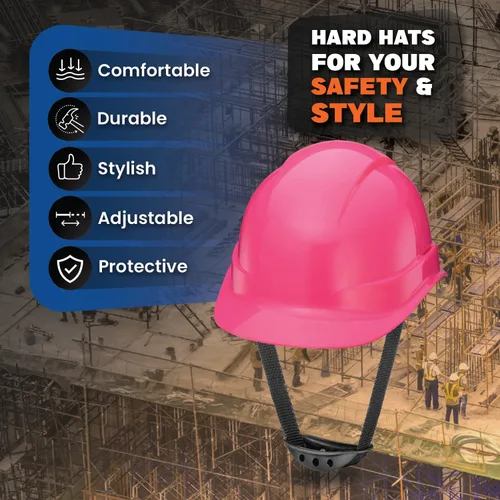 Miniatura 2 de Casco duro OSHA de color sólido sin ventilación estilo gorra con suspensión de 6 puntos