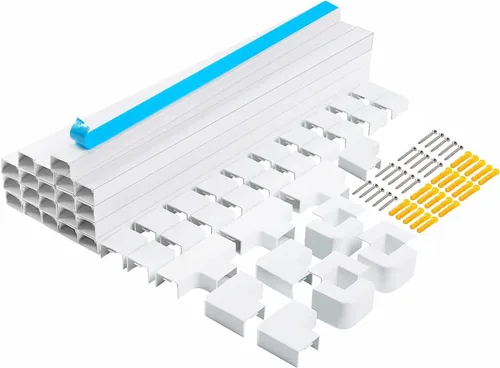 Miniatura 9 de Ocultador de cables, corrector de cables de TV de 157.5 pulgadas, corrector de cable para ocultar cables montados en la pared, cubiertas de alambre