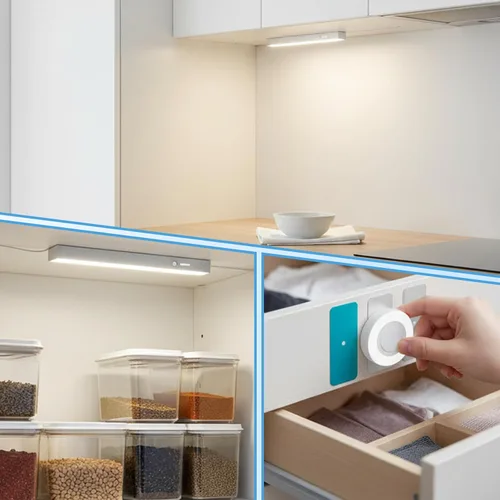 Miniatura 7 de 8 tiras de metal para imanes, tiras magnéticas adhesivas para luces debajo del gabinete, tiras magnéticas de repuesto con respaldo adhesivo