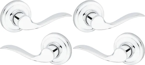 Miniatura 10 de Kwikset Tustin Manija de Puerta de Paso Interior, Palanca para Puertas de Armario y Pasillo, Palanca de Manija Reversible Sin Bloqueo, Bronce Bronce