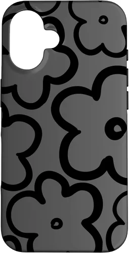Miniatura 32 de Cute Flower Pattern Wildflower Charcoal Grey Black Floral Case for iPhone 17