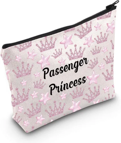 Miniatura 8 de MNIGIU Bolsa de cosméticos divertida para novia, bolsa de maquillaje de princesa para pasajeros, regalo de princesa, Pasajero Princesa, Multiusos