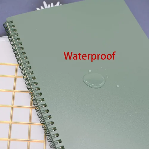 Miniatura 6 de 4 cuadernos en espiral tamaño A5, 4 colores de 8.3 x 5.9 pulgadas de grosor, tapa dura de plástico de 0.276 in, 80 hojas con rayas universitarias
