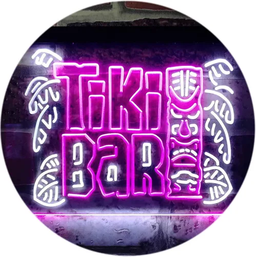 Miniatura 9 de ADVPRO Tiki Bar Mask Beer Pub Club Wine Dual Color LED Neon Sign Blue & Red 12" x 8.5" st6s32-i3139-br