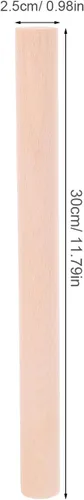 Miniatura 2 de Lurrose Mango de madera de repuesto para pala y cucharón de 11.81 pulgadas, mango ergonómico multiusos para herramientas de jardinería y hogar