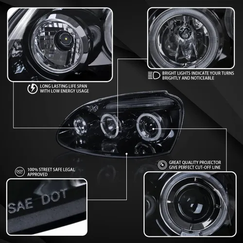 Miniatura 3 de Autozensation Compatible con Volkswagen Golf MK5 / Rabbit 2006-2008, Volkswagen Jetta 2006-2010, conjunto de faros delanteros izquierdo y derecho