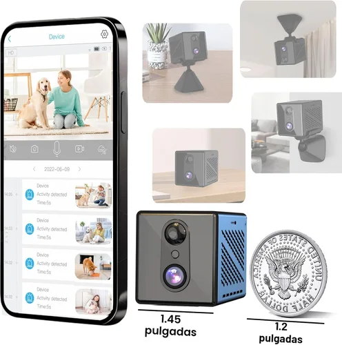 Miniatura 6 de javiscam Cámara de seguridad para interiores WiFi 4K 5GHz mejorada 2026, mini cámara de niñera con almacenamiento en la nube gratuito, visión