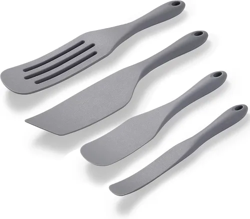 Tongjude Juego de espátulas de silicona, juego de espátulas de silicona, utensilios de cocina resistentes al calor para utensilios de cocina
