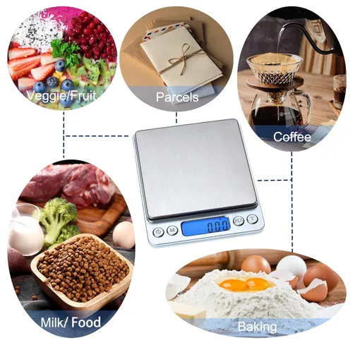 Miniatura 4 de Báscula digital de alimentos de 105.82 oz/0.00 oz oz gramos y onzas, báscula de cocina para cocinar hornear con retroiluminación pantalla LCD, tare