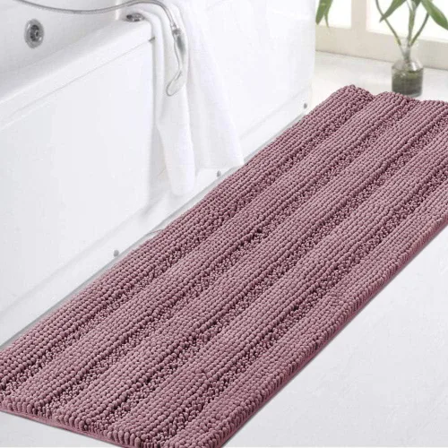 Miniatura 117 de Turquoize Alfombras de Baño de Chenilla Peludas Alfombra de Baño Antideslizante Gruesas Alfombras Peludas para Baño Chenilla Juego de Alfombra
